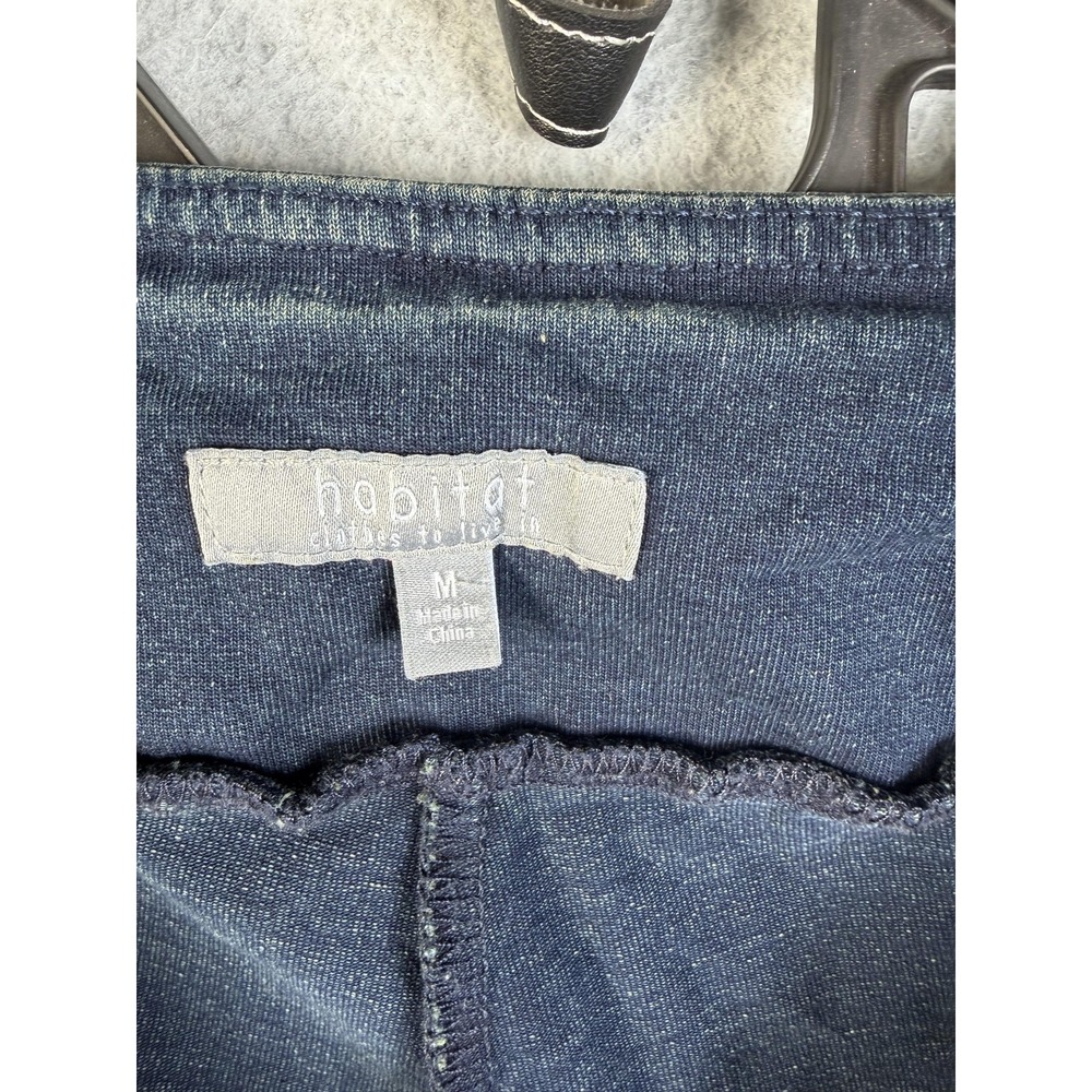 Habitat Leggings Womens Medium Blue High Rise Pull On Stretch Jegging Capri Knit - Picture 2 of 9